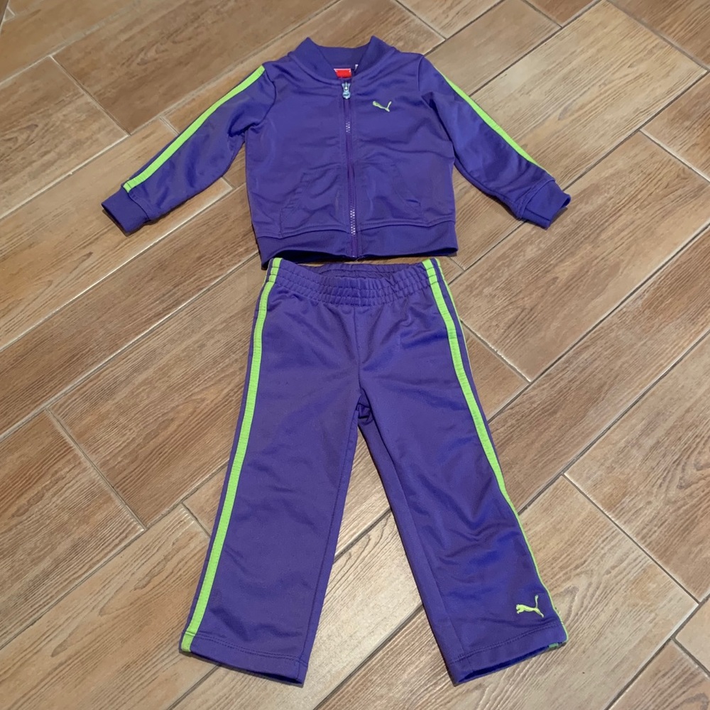 Girls Matching Puma Pant and Jacket Outfit